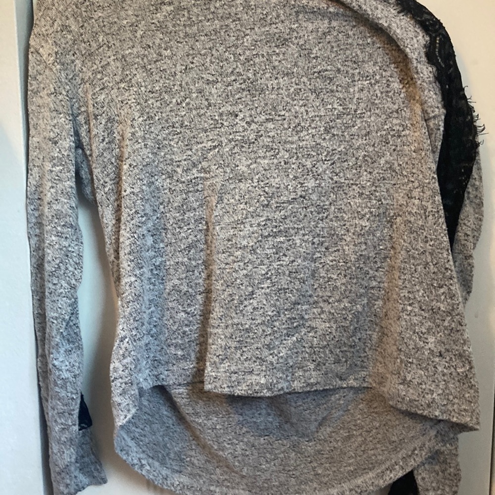 justice gray and black hooded long sleeve